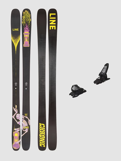 Line Chronic 95mm 185 + Griffon 13 ID 2023 Ski Set musta