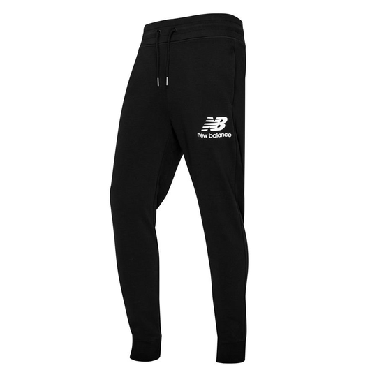 New Balance Essential Collegehousut Slim Fit - Musta/Valkoinen