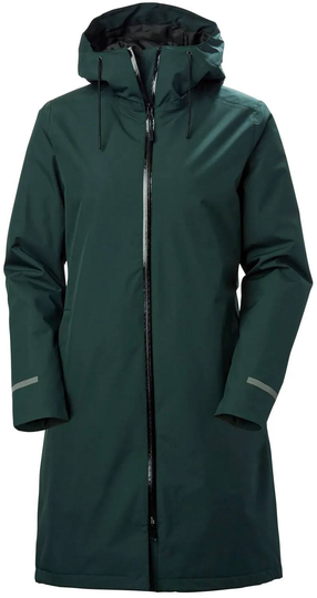 Women's Aspire Rain Coat Tummanvihreä L