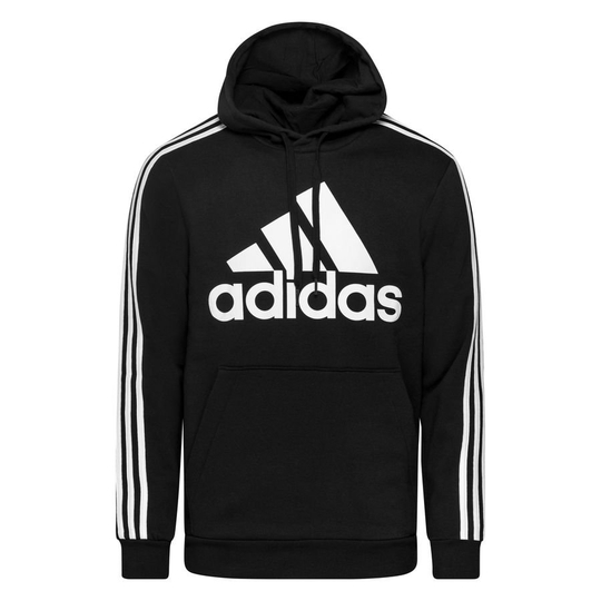 adidas 3-Stripes Big Logo Huppari - Musta/Valkoinen