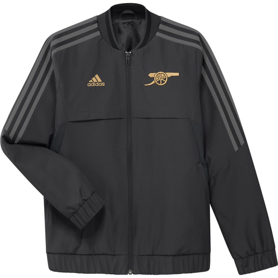 Arsenal Takki Anthem - Musta/harmaa/kulta Lapset - adidas, koko 140 cm