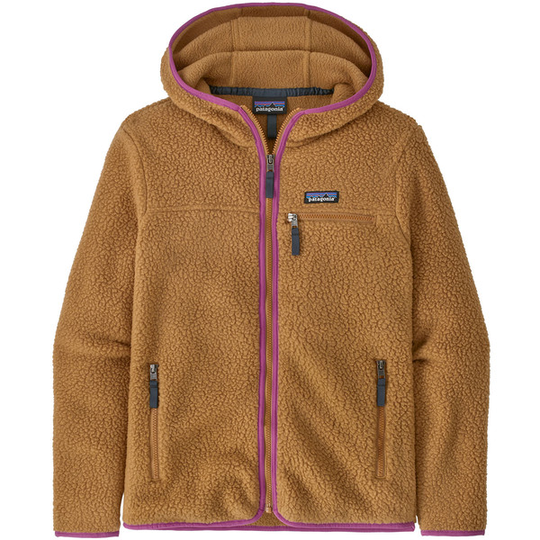 Patagonia W' S Retro Pile Hoody - Nest Brown W/amaranth Pink - Naiset - XS