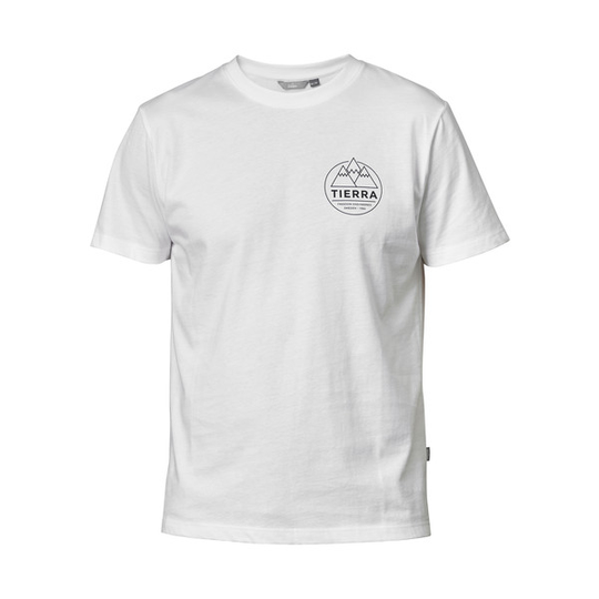 Tierra Tee M - White (mountain Logo) - Miehet - S