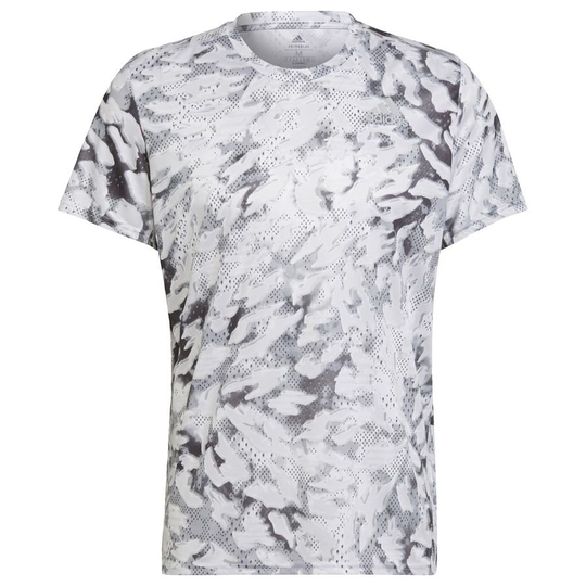 adidas Treenipaita Fast Graphic - Harmaa/valkoinen, koko Small
