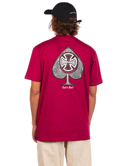 Independent CBB Cross Spade T-Shirt punainen