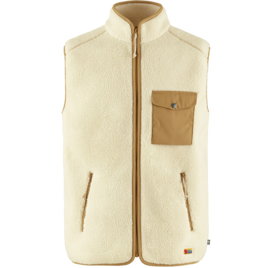 Fjällräven Vardag Pile Fleece Vest M - Chalk White-buckwheat Brown - Miehet - L