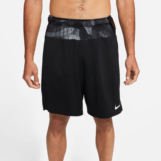 Nike Treenishortsit Dri-FIT Knit Camo - Musta/Valkoinen