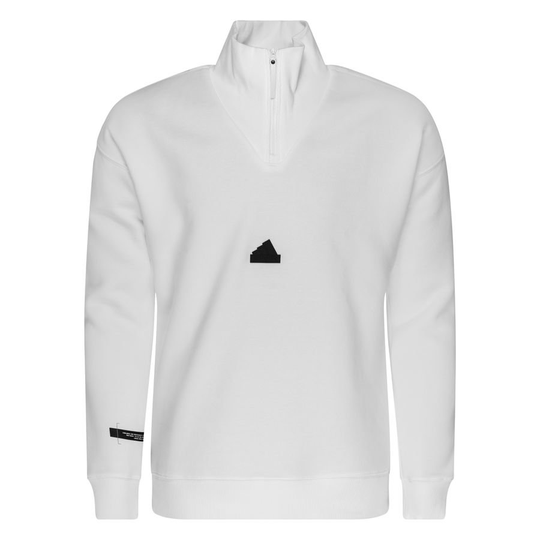 adidas Collegepaita 1/4 vetoketju - Valkoinen/Musta