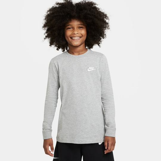 Nike T-paita Futura - Harmaa/Valkoinen Lapset Pitkähihainen