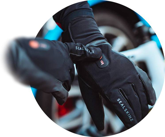 Heated WP Cycle Glove Musta S