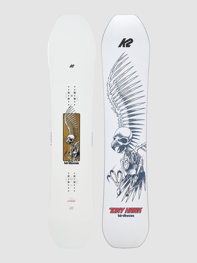 K2 147 Snowboard 21Party Platter X Tony Hawk X Birdhouse kuviotu