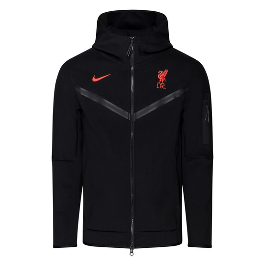Liverpool Huppari NSW Tech Fleece - Musta/Punainen