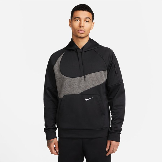 Nike Huppari Therma-FIT Swoosh - Musta/Harmaa