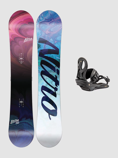 Nitro Lectra 142 + Rhythm M 2023 Snowboard Set violet
