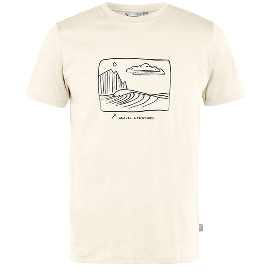 Tierra Organic Cotton Tee Analog Adventures M - Off White - Miehet - L