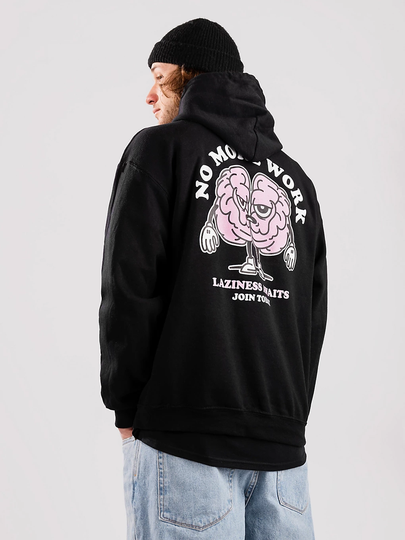 A.Lab No More Work Hoodie musta