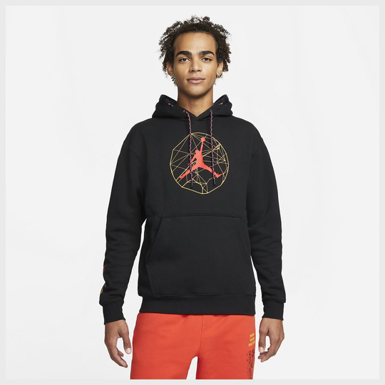 Nike Huppari Fleece Essentials Jordan Jumpman Air - Musta/Punainen