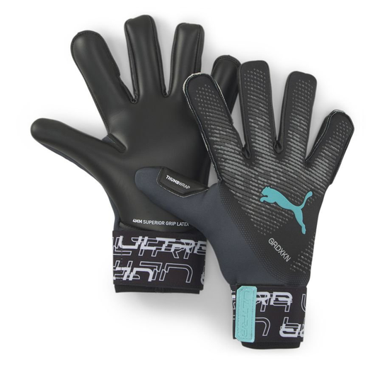 PUMA Maalivahdin Hanskat Ultra Grip 1 Hybrid Eclipse - Musta/Turkoosi