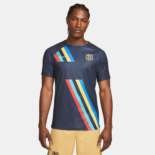Barcelona Treenipaita Dri-FIT Pre Match - Navy/Kulta