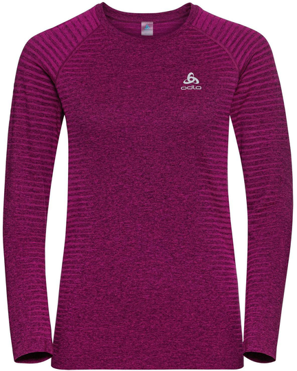 Women's ESSENTIAL SEAMLESS Long-Sleeve Running T-Shirt Fuchsia XL