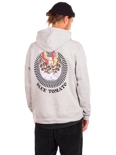 Blue Tomato Mushroom Rainbow Hoodie harmaa