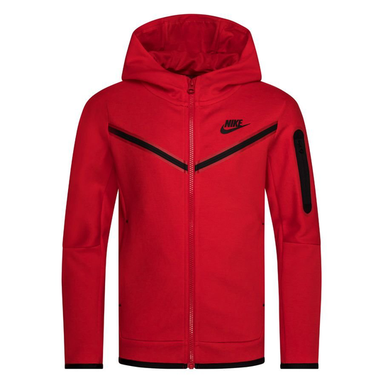 Nike Huppari NSW Tech Fleece - Musta/Punainen/Musta Lapset
