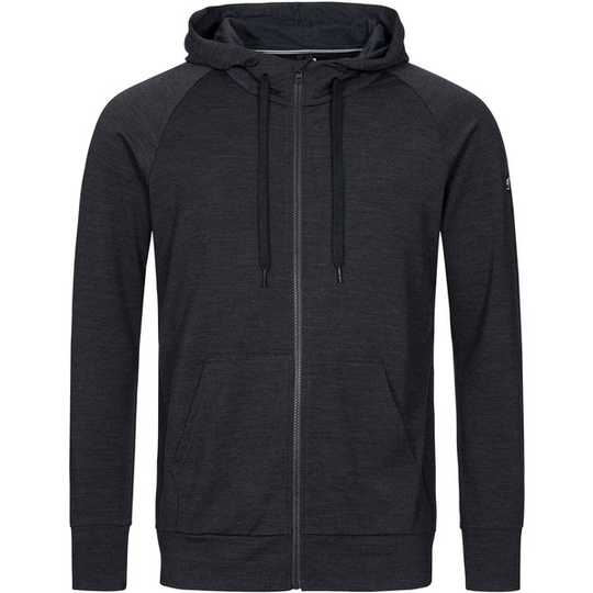Supernatural M Essential Zip Hoodie - Jet Black Melange - Miehet - S