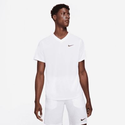 Nike Court Dri-Fit Victory Top White, Miesten padel ja tennis T-paita