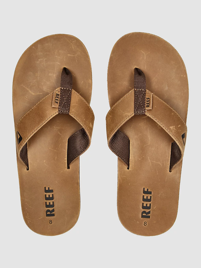 Reef Leather Smoothy Sandals ruskea