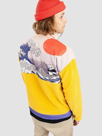 POPSHOPOHA Lonley Panda Fleece Zip Hoodie oranssi