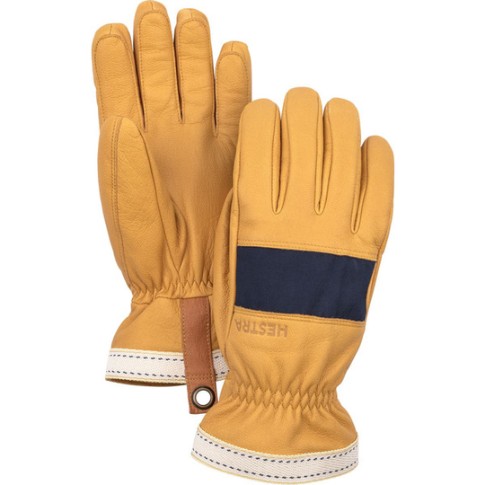 Hestra Njord - 5 Finger - Navy/natural Brown - Unisex - 8