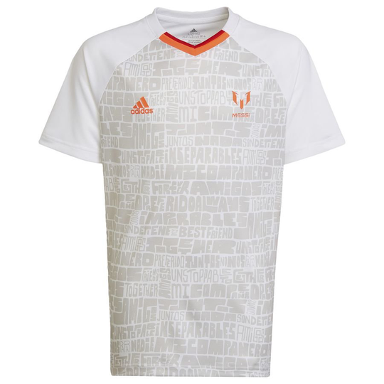 adidas Treenipaita Messi 10 - Valkoinen/harmaa/oranssi Lapset, koko 164 cm