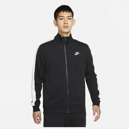 Nike Verryttelytakki NSW Club Fleece - Musta/Valkoinen