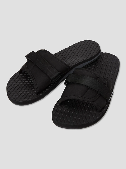 Volcom Eco Recliner Slide Sandals musta
