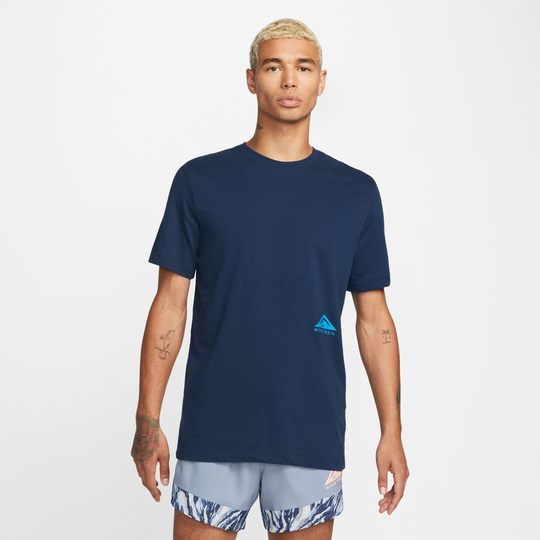 Nike Juoksu-t-paita Dri-fit Trail - Navy, koko Large