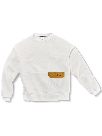 FW Root Light Sherpa Crew Fleece Jacket valkoinen