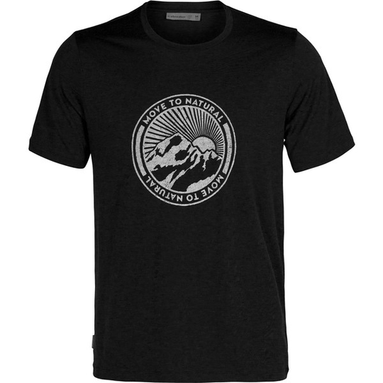 Icebreaker M Central Classic Ss Tee Mtn Mountain - Black - Miehet - M