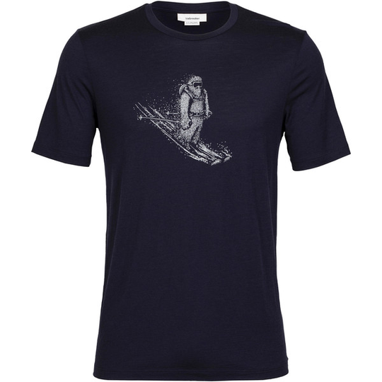 Icebreaker M Tech Lite Ii Ss Tee Skiing Yeti - Midnight Navy - Miehet - S