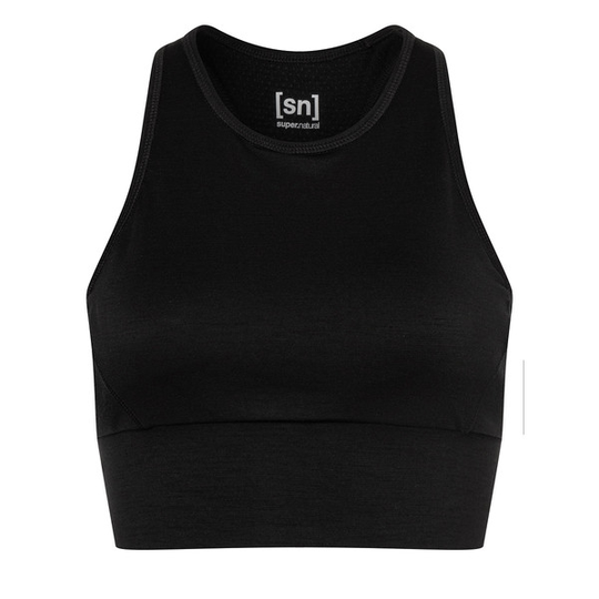 Supernatural W Liquid Flow Top - Jet Black - Naiset - S