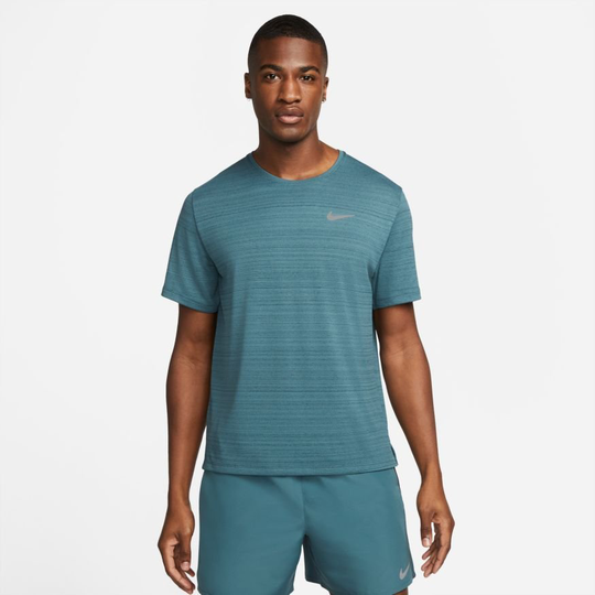 Nike Juoksu-t-paita Dri-FIT Miler - Vihreä/Hopea