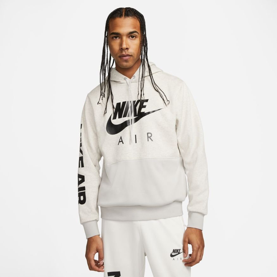 Nike Huppari NSW Air Brushed Pullover - Harmaa/Heather/Musta