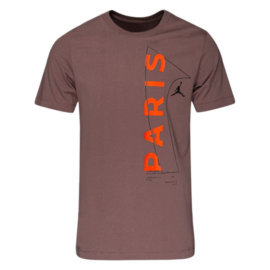 Paris Saint-Germain T-paita Wordmark Jordan x PSG - Ruskea/Punainen/Musta