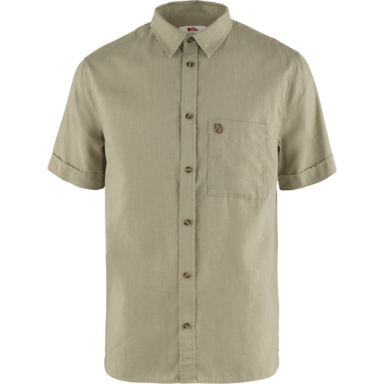 Fjällräven Övik Travel Shirt Ss M - Sand Stone - Miehet - L