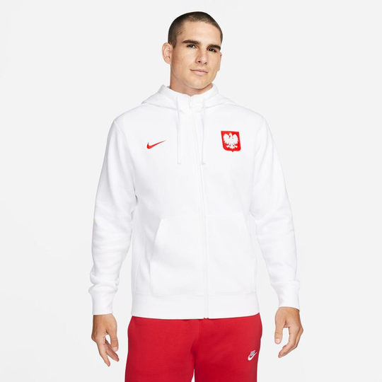 Puola Huppari Nsw Club Fz - Valkoinen/punainen - Nike, koko X-Large