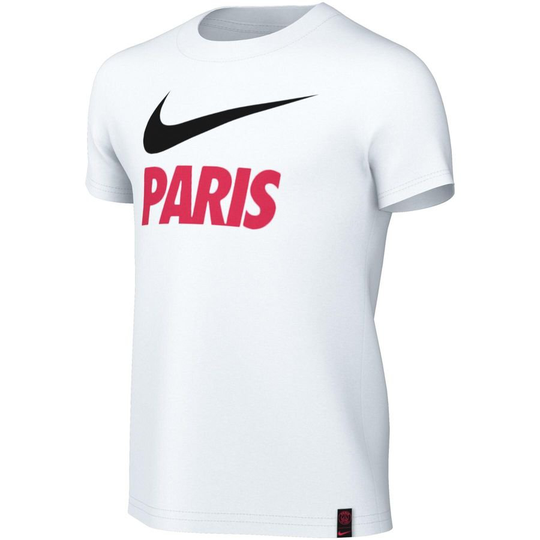 Paris Saint-Germain T-paita Swoosh Club - Valkoinen/Punainen/Musta Lapset