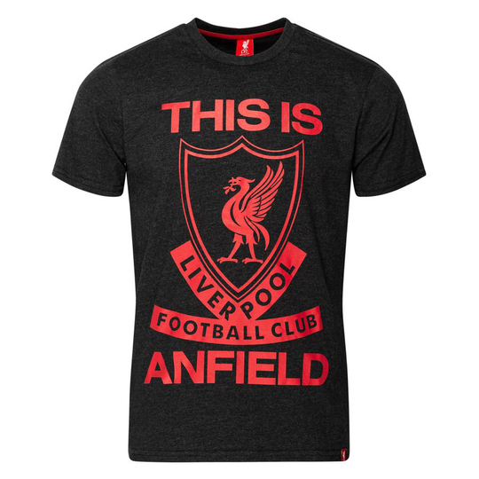 Liverpool T-paita This Is Anfield - Harmaa/Punainen