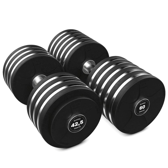 Eleiko Vulcano Disc Dumbbell Set 42.5 - 60 kg, Kromi