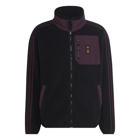 Saksa Takki Fleece - Musta/Bordeaux