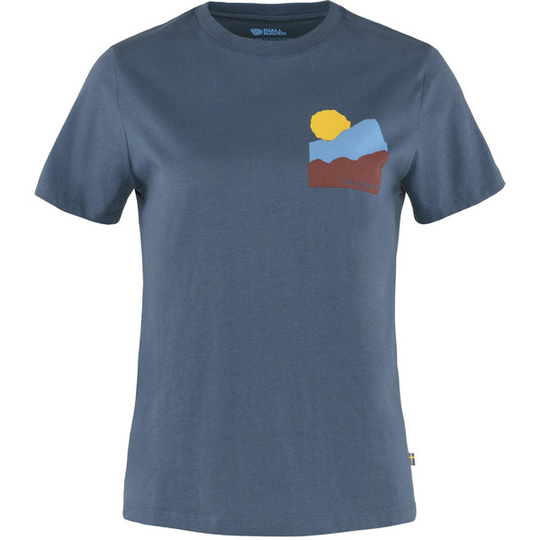 Fjällräven Nature T-shirt W - Indigo Blue - Naiset - L