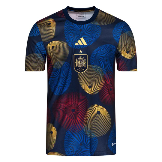 Espanja Treenipaita Pre Match Mm 2022 - Navy/punainen/keltainen - adidas, koko Medium